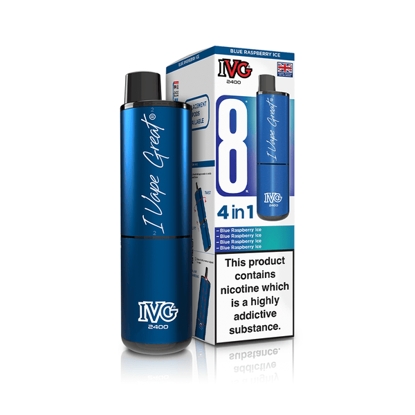 IVG 2400 4-in-1 Blue Raspberry Ice Vape Kit