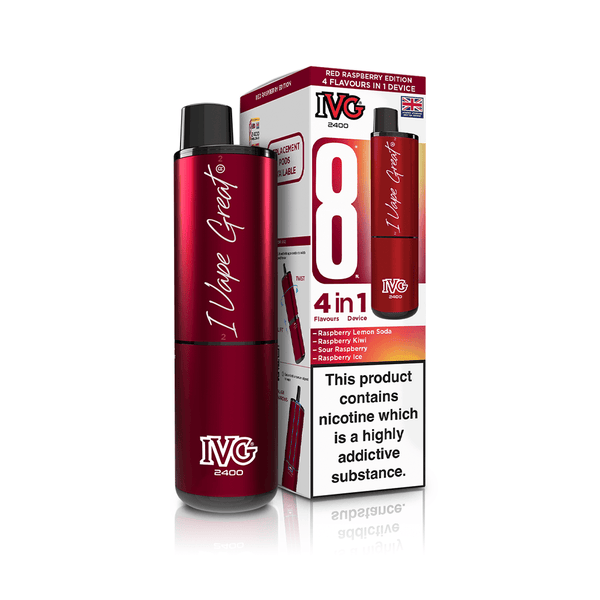 IVG 2400 4-in-1 Red Raspberry Edition Vape Kit