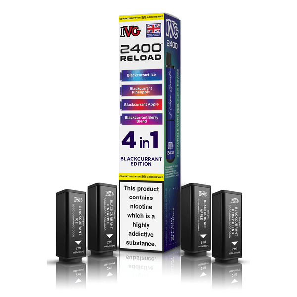 IVG 2400 4-in-1 Replacement Pods - Blackcurrant Edition (4-Pack)