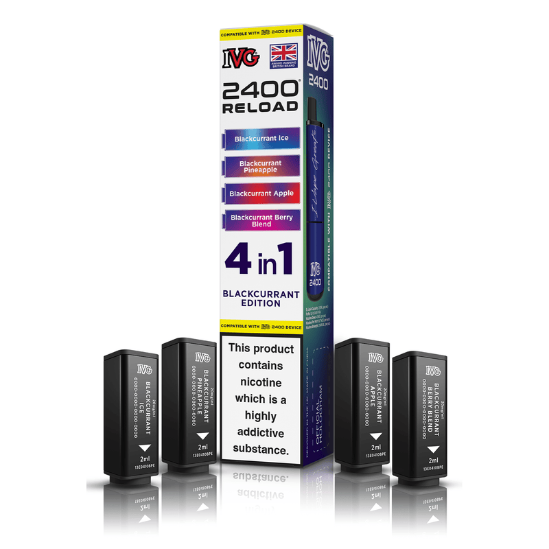IVG 2400 4-in-1 Replacement Pods - Blackcurrant Edition (4-Pack)