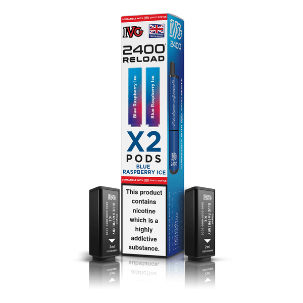 IVG 2400 Blue Raspberry Ice X2 Reload Pods
