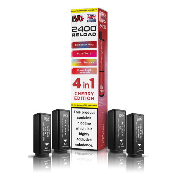 IVG 2400 4-in-1 Replacement Pods - Cherry Edition (4-Pack)