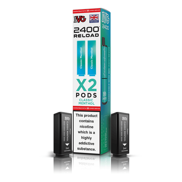 IVG 2400 Classic Menthol X2 Reload Pods