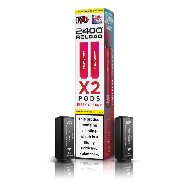 IVG 2400 Fizzy Cherry X2 Reload Pods