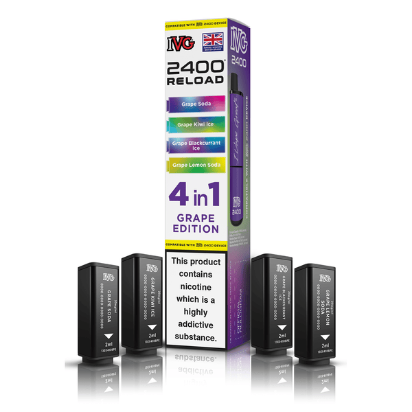 IVG 2400 4-in-1 Replacement Pods - Grape Edition (4-Pack)