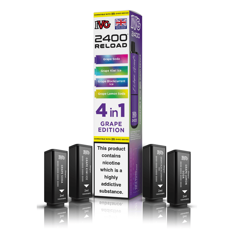 IVG 2400 4-in-1 Replacement Pods - Grape Edition (4-Pack)