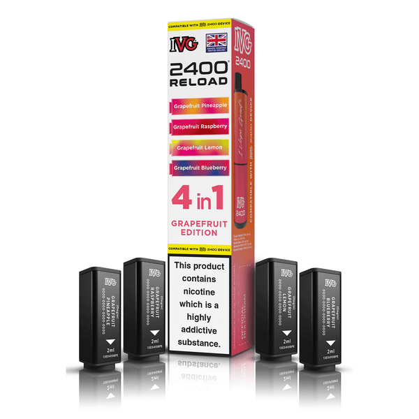 IVG 2400 4-in-1 Replacement Pods - Grapefruit Edition (4-Pack)