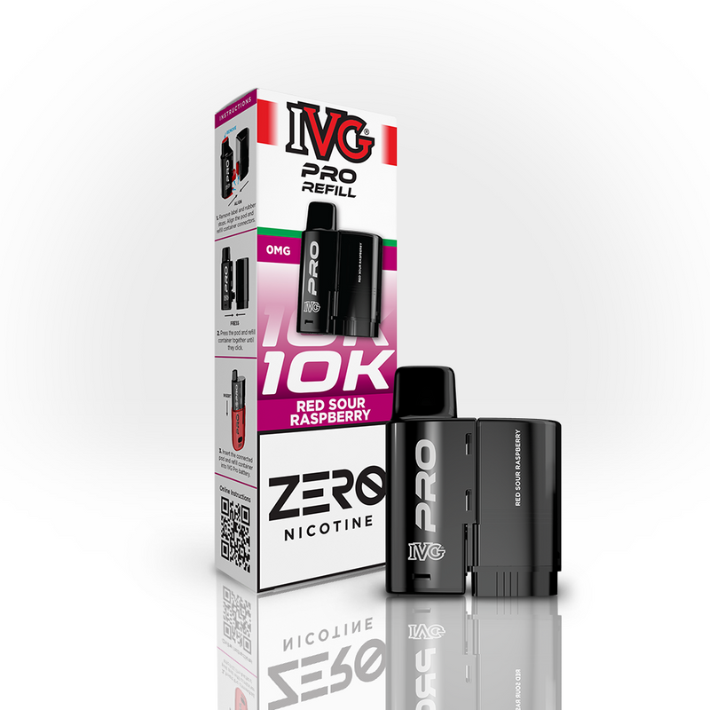 IVG PRO 10K Refill Pod - Red Sour Raspberry (12ml)