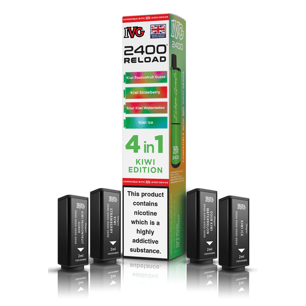 IVG 2400 4-in-1 Replacement Pods - Kiwi Edition (4-Pack)