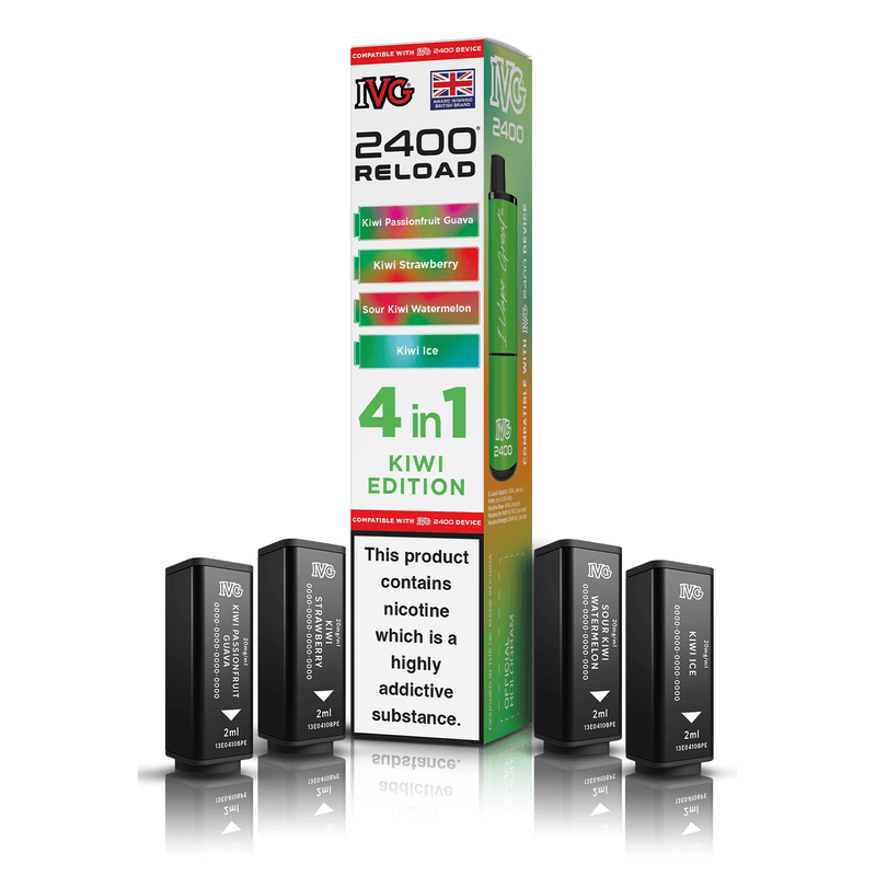 IVG 2400 4-in-1 Replacement Pods - Kiwi Edition (4-Pack)