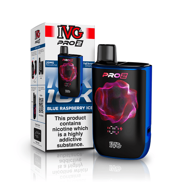 IVG PRO 10K Vape Kit - 2 Blue Raspberry Ice