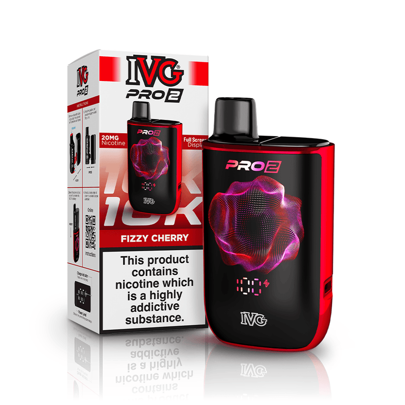 IVG PRO 10K Vape Kit - 2 Fizzy Cherry