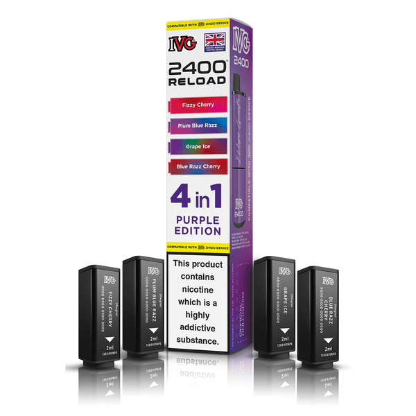 IVG 2400 4-in-1 Replacement Pods - Purple Edition (4-Pack)