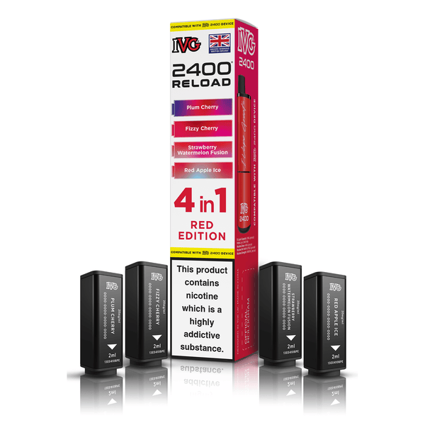 IVG 2400 4-in-1 Replacement Pods - Red Edition (4-Pack)