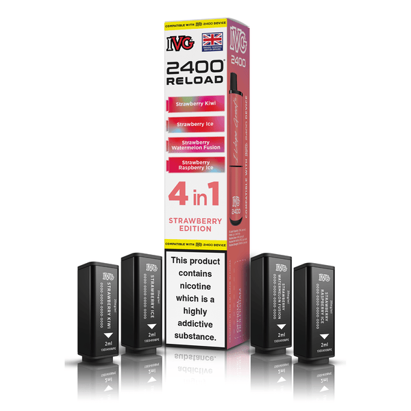 IVG 2400 4-in-1 Replacement Pods - Strawberry Edition (4-Pack)