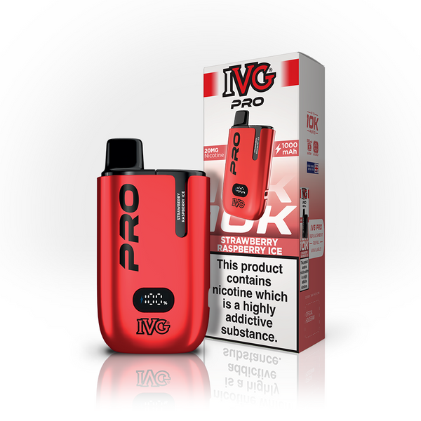 IVG PRO 10K Vape Kit - Strawberry Raspberry Ice