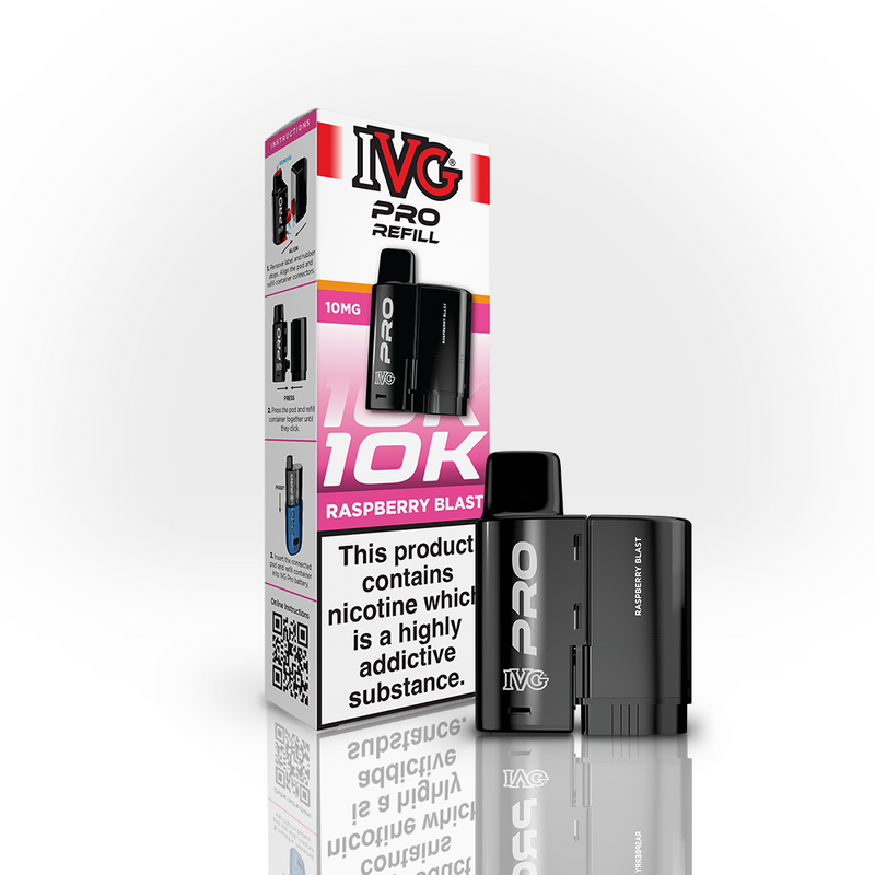 IVG PRO 10K Refill Pod - Raspberry Blast (12ml)