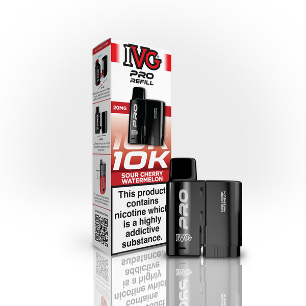 IVG PRO 10K Refill Pod - Sour Cherry Watermelon (12ml)