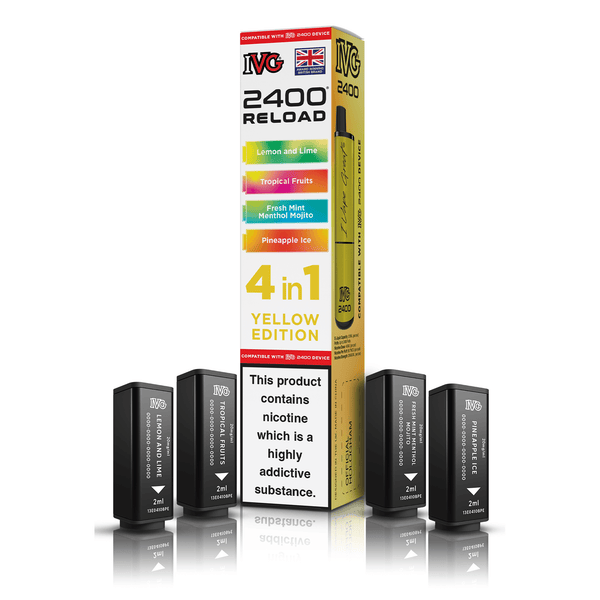 IVG 2400 4-in-1 Replacement Pods - Yellow Edition (4-Pack)